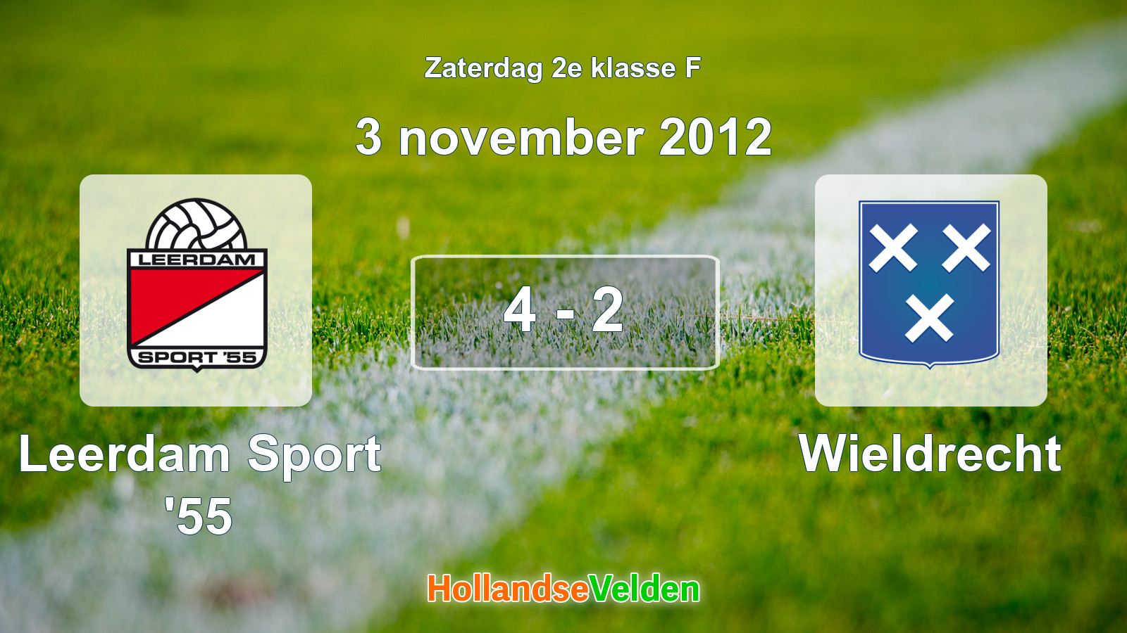 Gespeelde wedstrijd: Leerdam Sport '55 - Wieldrecht 4 - 2 (3 november 2012)