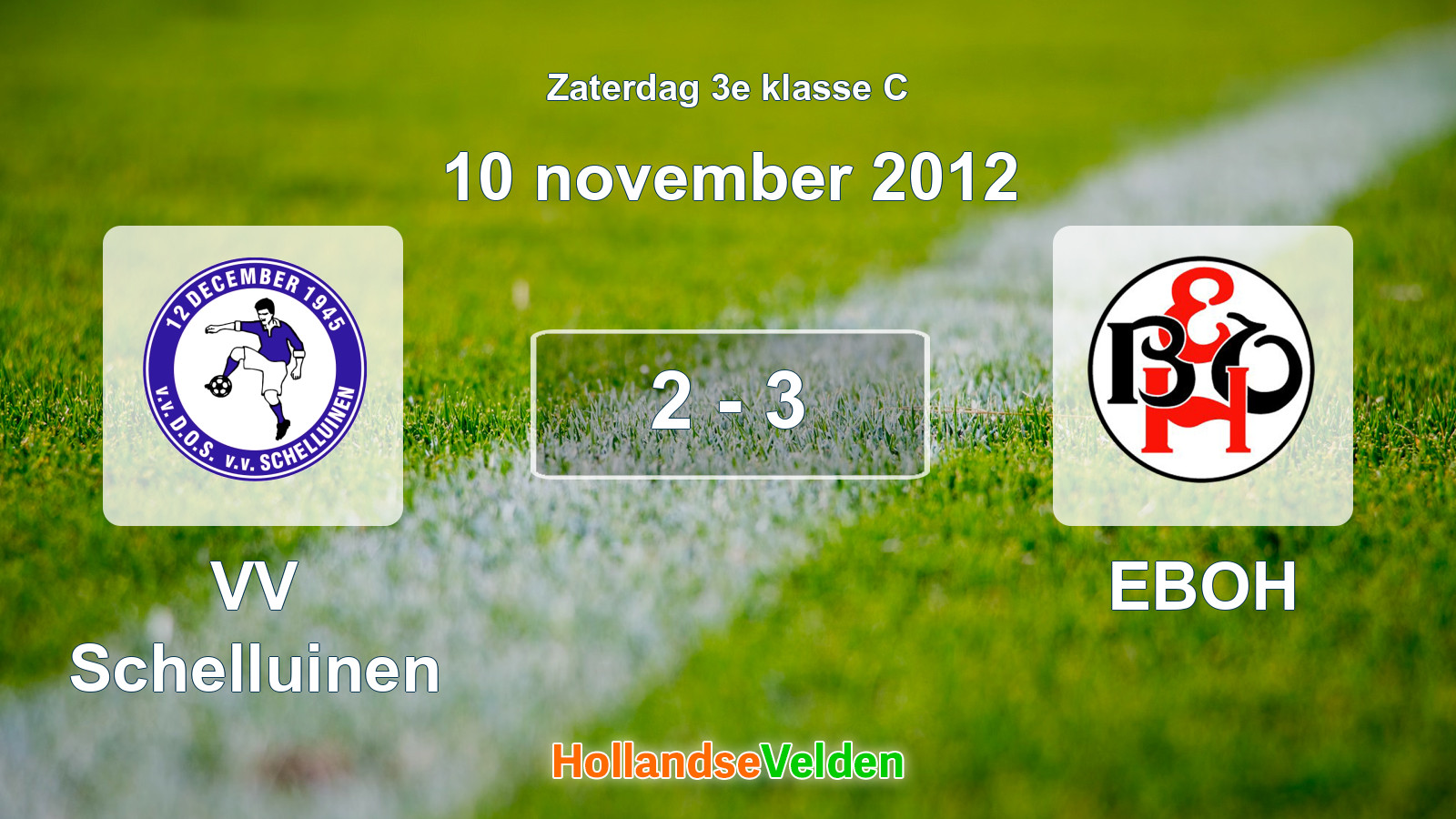 Gespeelde wedstrijd: VV Schelluinen - EBOH 2 - 3 (10 november 2012)