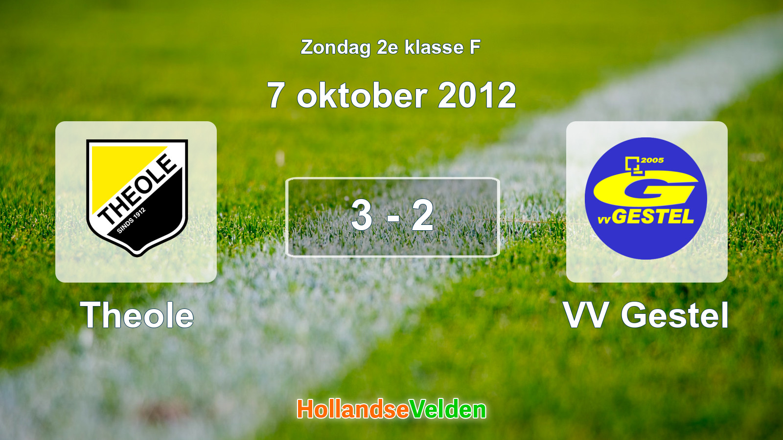 Gespeelde wedstrijd: Theole - VV Gestel 3 - 2 (7 oktober 2012)