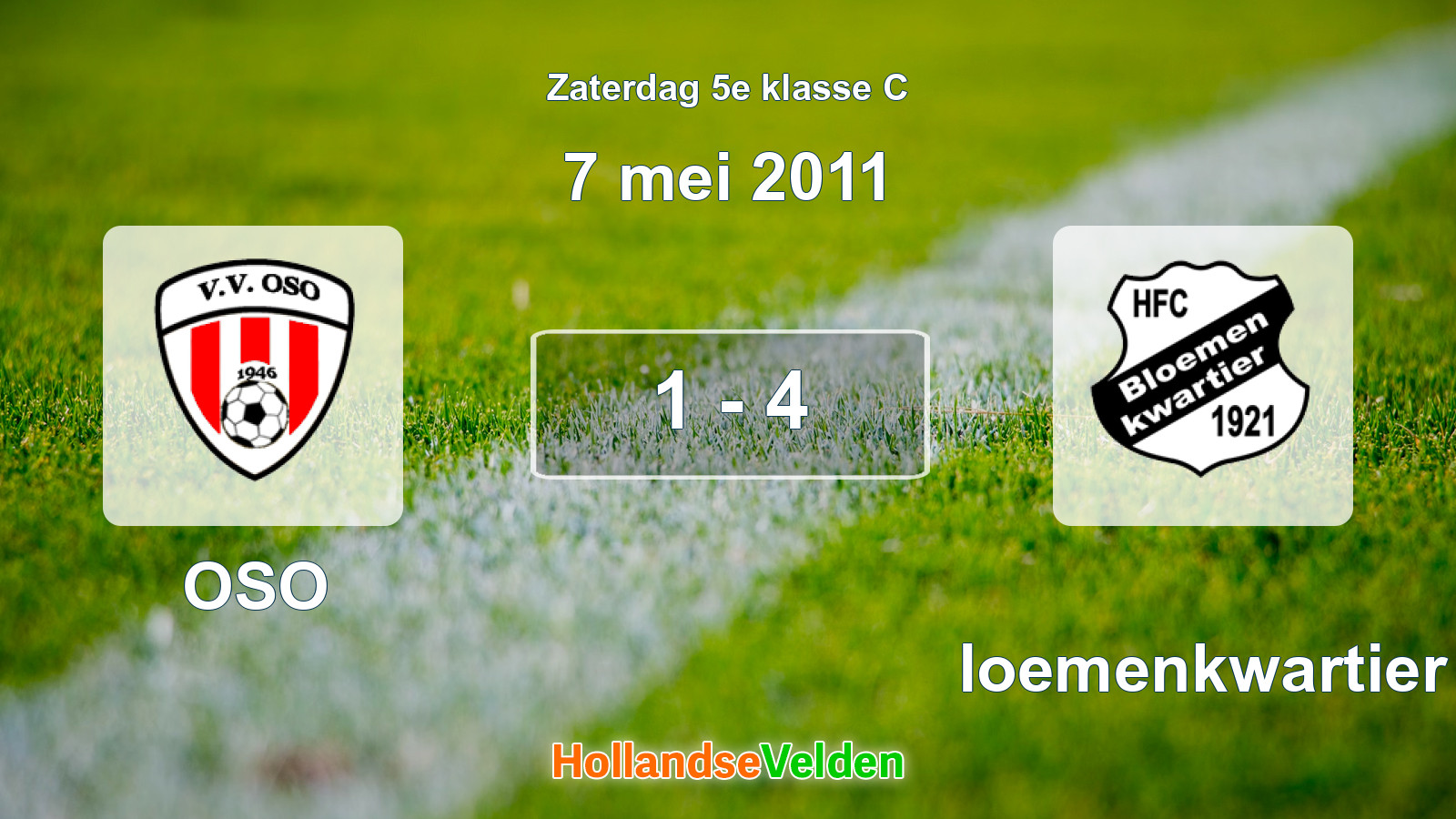 Gespeelde wedstrijd: OSO - Bloemenkwartier 1 - 4 (7 mei 2011)