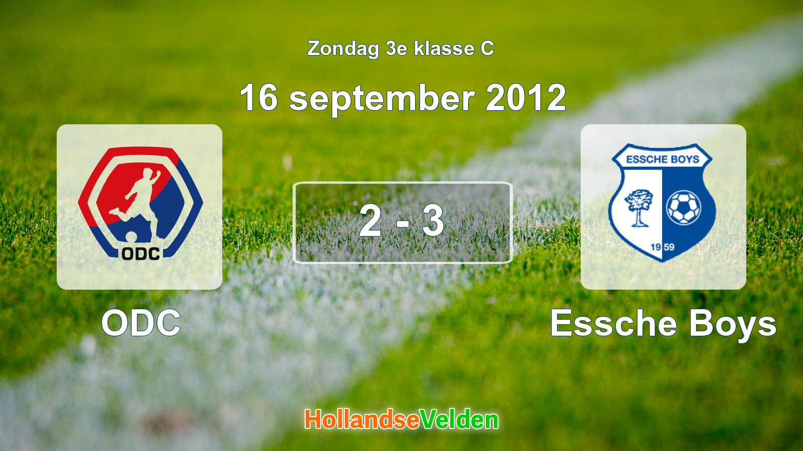 Gespeelde wedstrijd: ODC - Essche Boys 2 - 3 (16 september 2012)