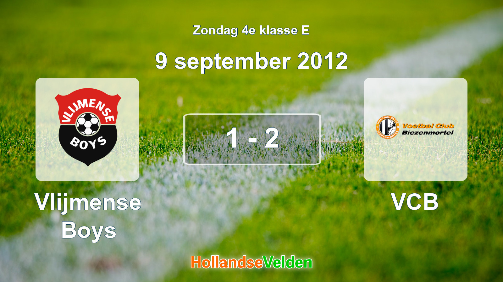 Gespeelde wedstrijd: Vlijmense Boys - VCB 1 - 2 (9 september 2012)
