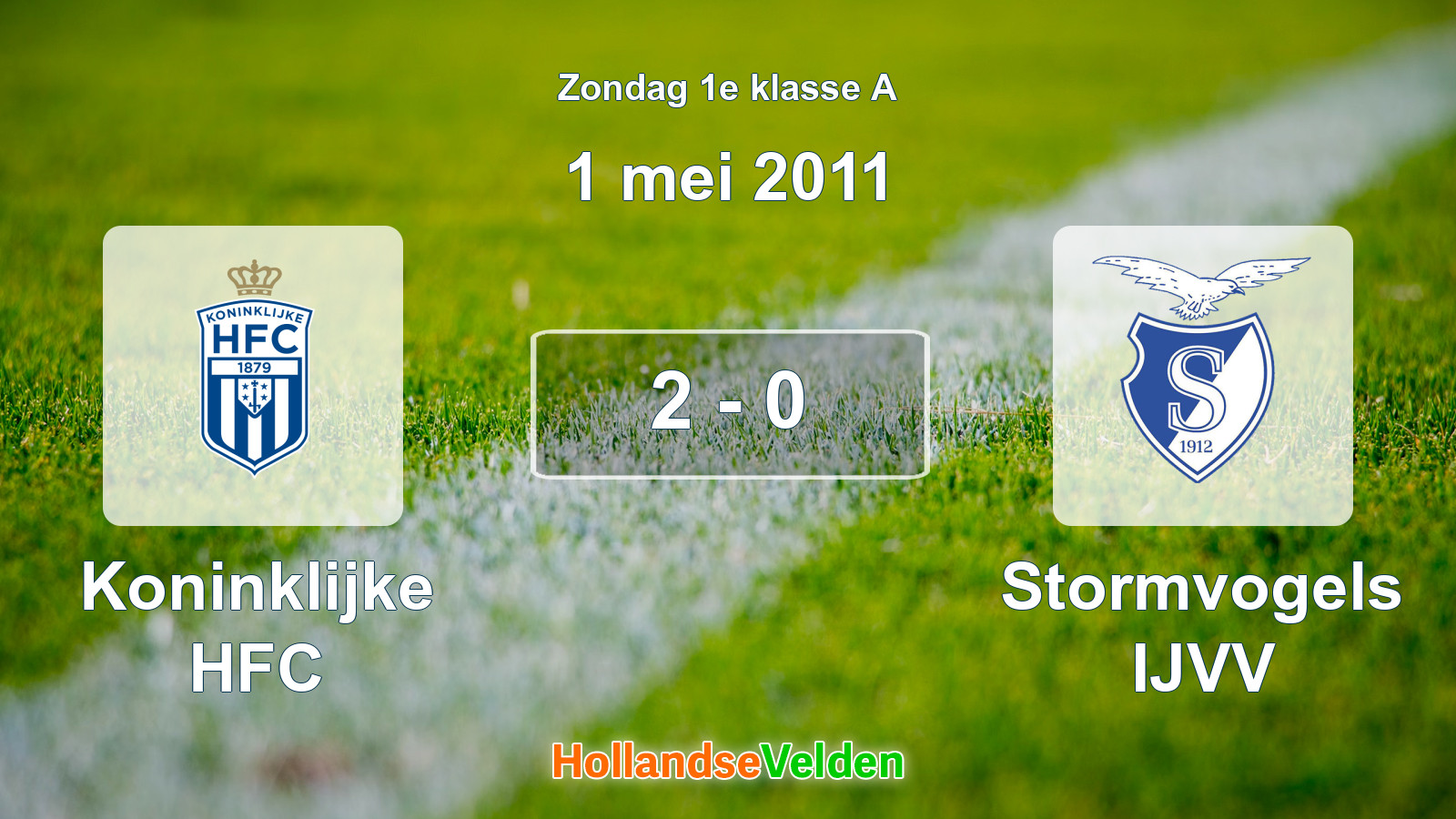 Gespeelde wedstrijd: Koninklijke HFC - Stormvogels IJVV 2 - 0 (1 mei 2011)