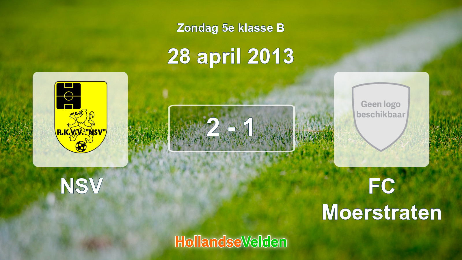 Gespeelde wedstrijd: NSV - FC Moerstraten 2 - 1 (28 april 2013)