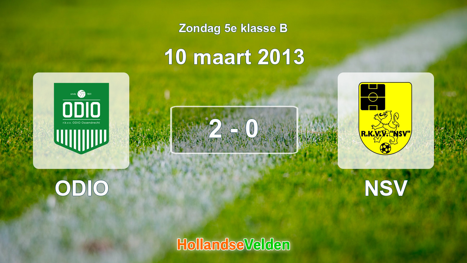 Gespeelde wedstrijd: ODIO - NSV 2 - 0 (10 maart 2013)