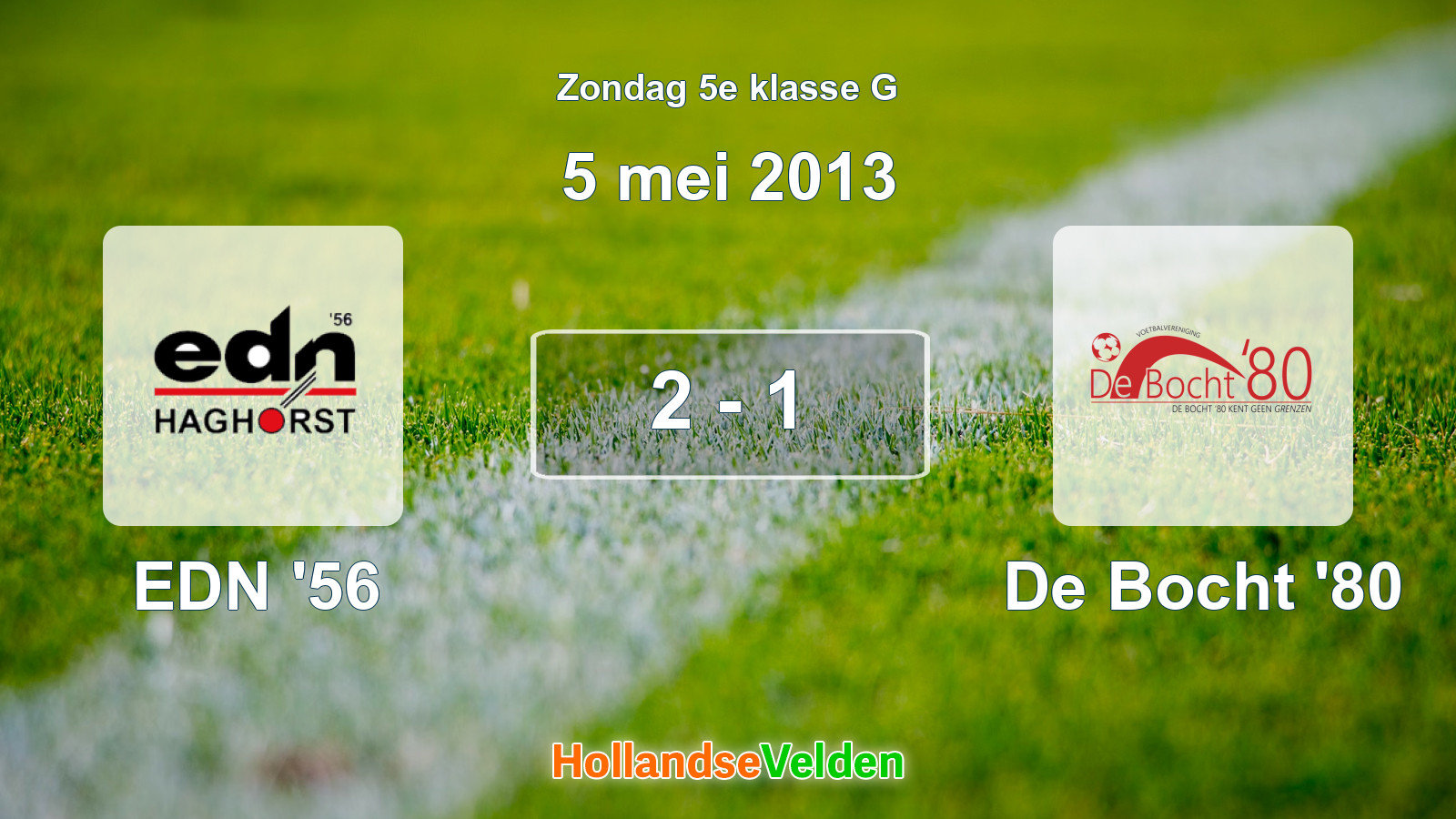 Gespeelde wedstrijd: EDN '56 - De Bocht '80 2 - 1 (5 mei 2013)