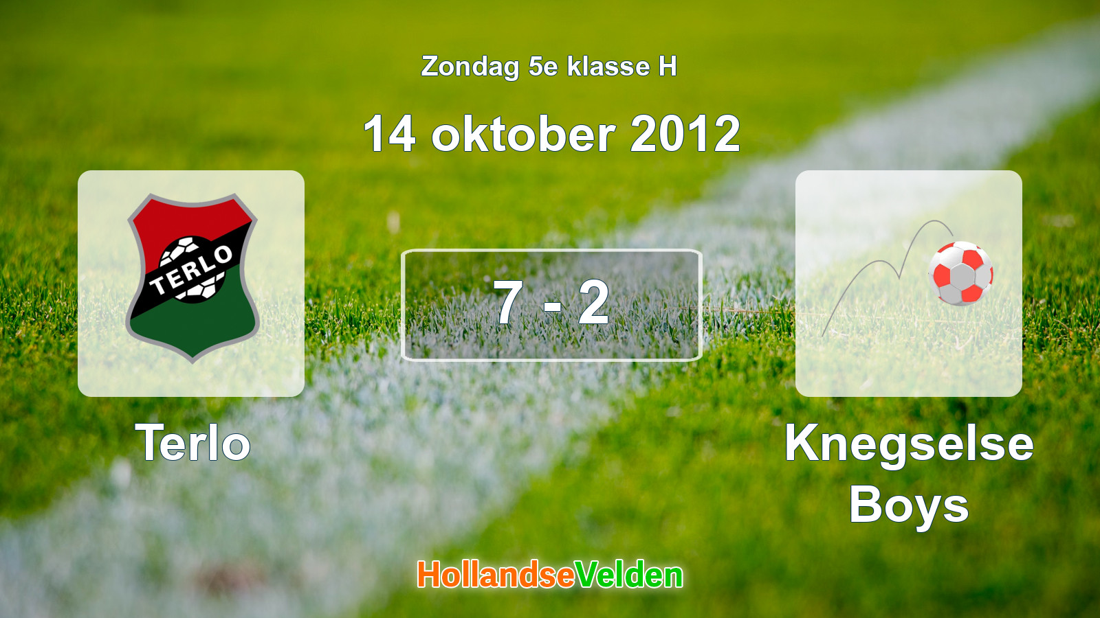 Gespeelde wedstrijd: Terlo - Knegselse Boys 7 - 2 (14 oktober 2012)