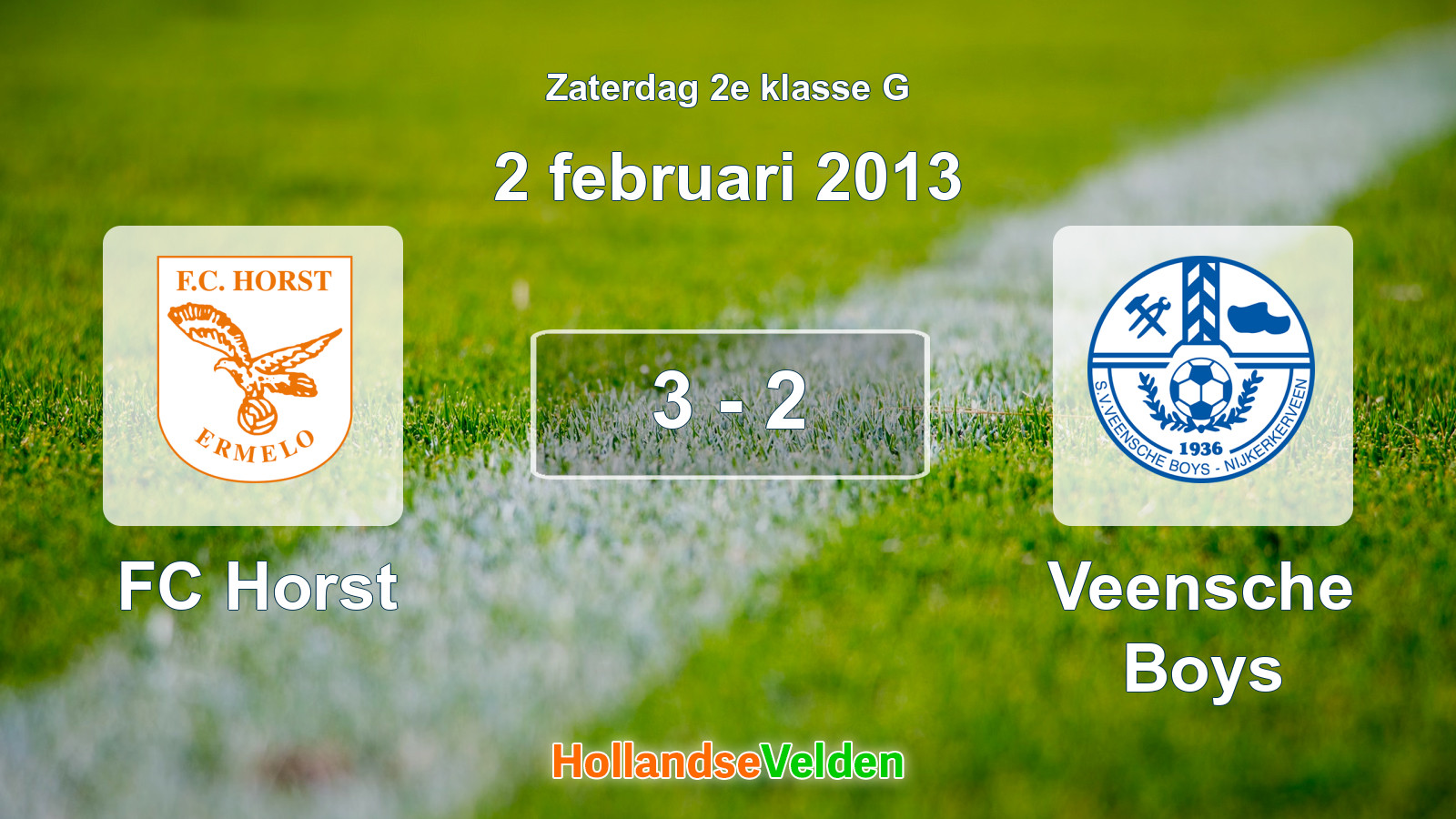 Gespeelde wedstrijd: FC Horst - Veensche Boys 3 - 2 (2 februari 2013)