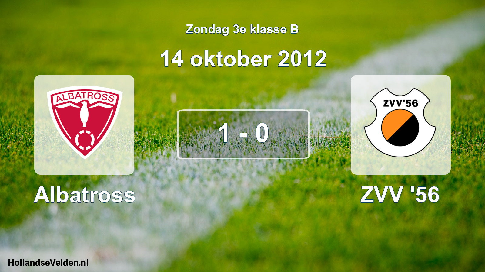 Gespeelde wedstrijd: Albatross - ZVV '56 1 - 0 (14 oktober 2012)