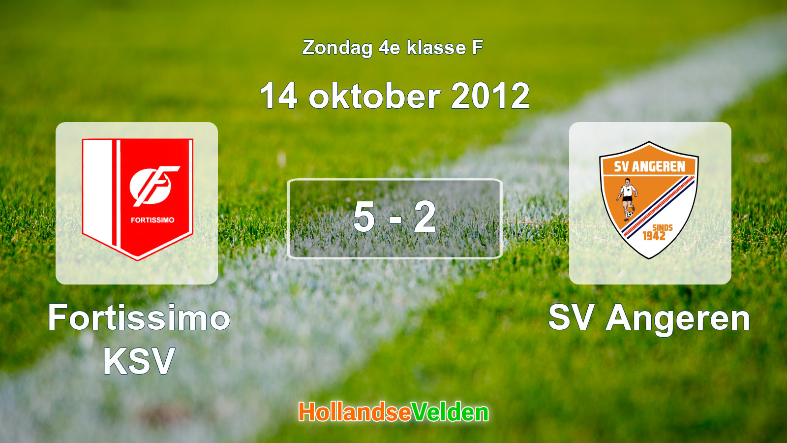 Gespeelde wedstrijd: Fortissimo KSV - SV Angeren 5 - 2 (14 oktober 2012)
