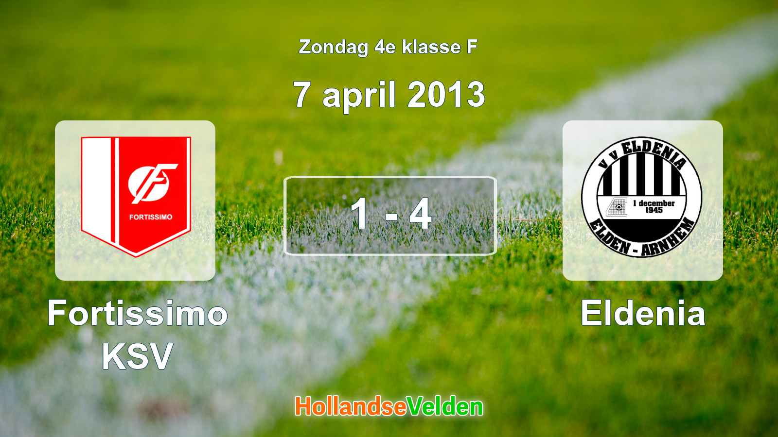 Gespeelde wedstrijd: Fortissimo KSV - Eldenia 1 - 4 (7 april 2013)