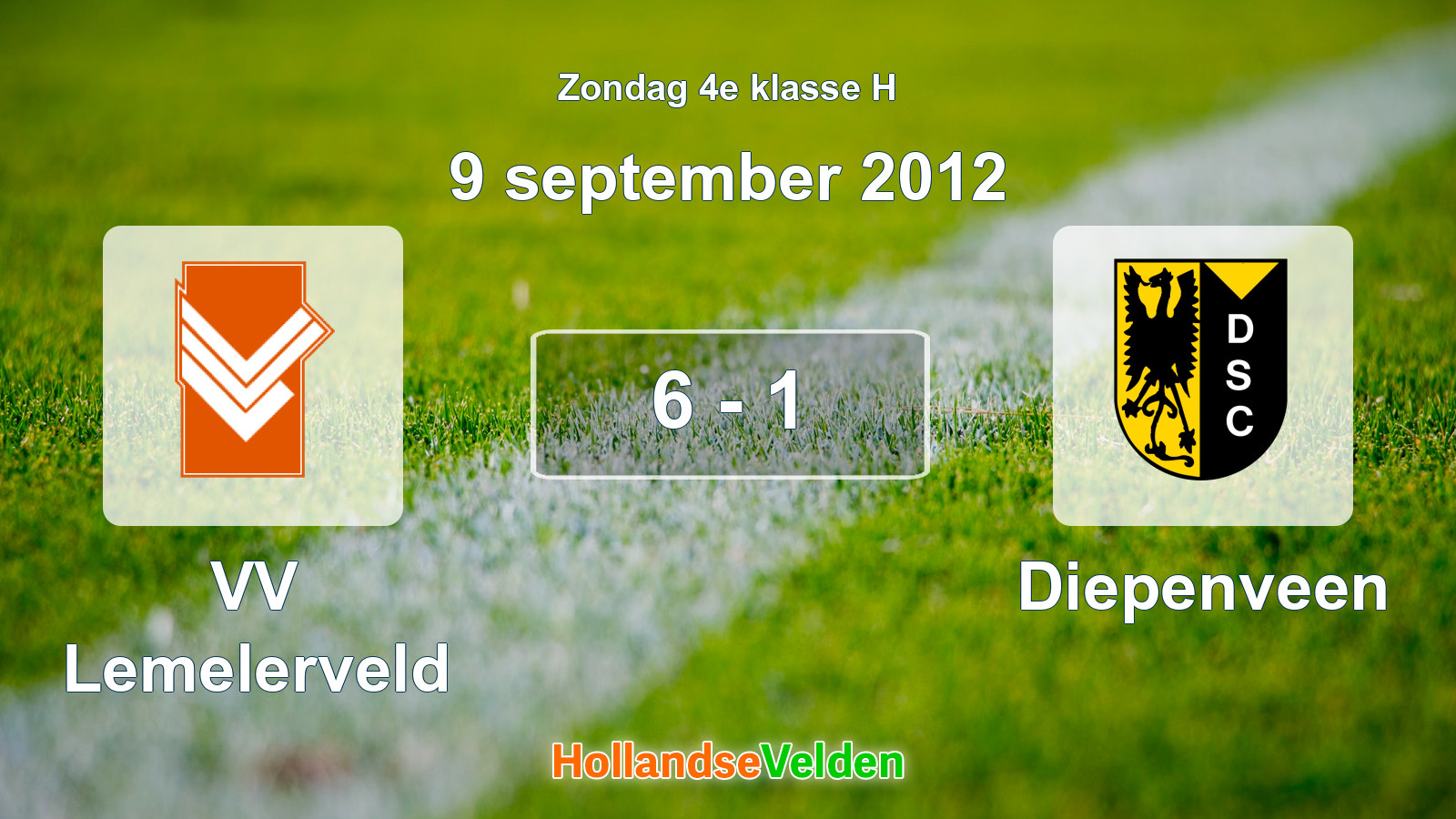 Gespeelde wedstrijd: VV Lemelerveld - Diepenveen 6 - 1 (9 september 2012)