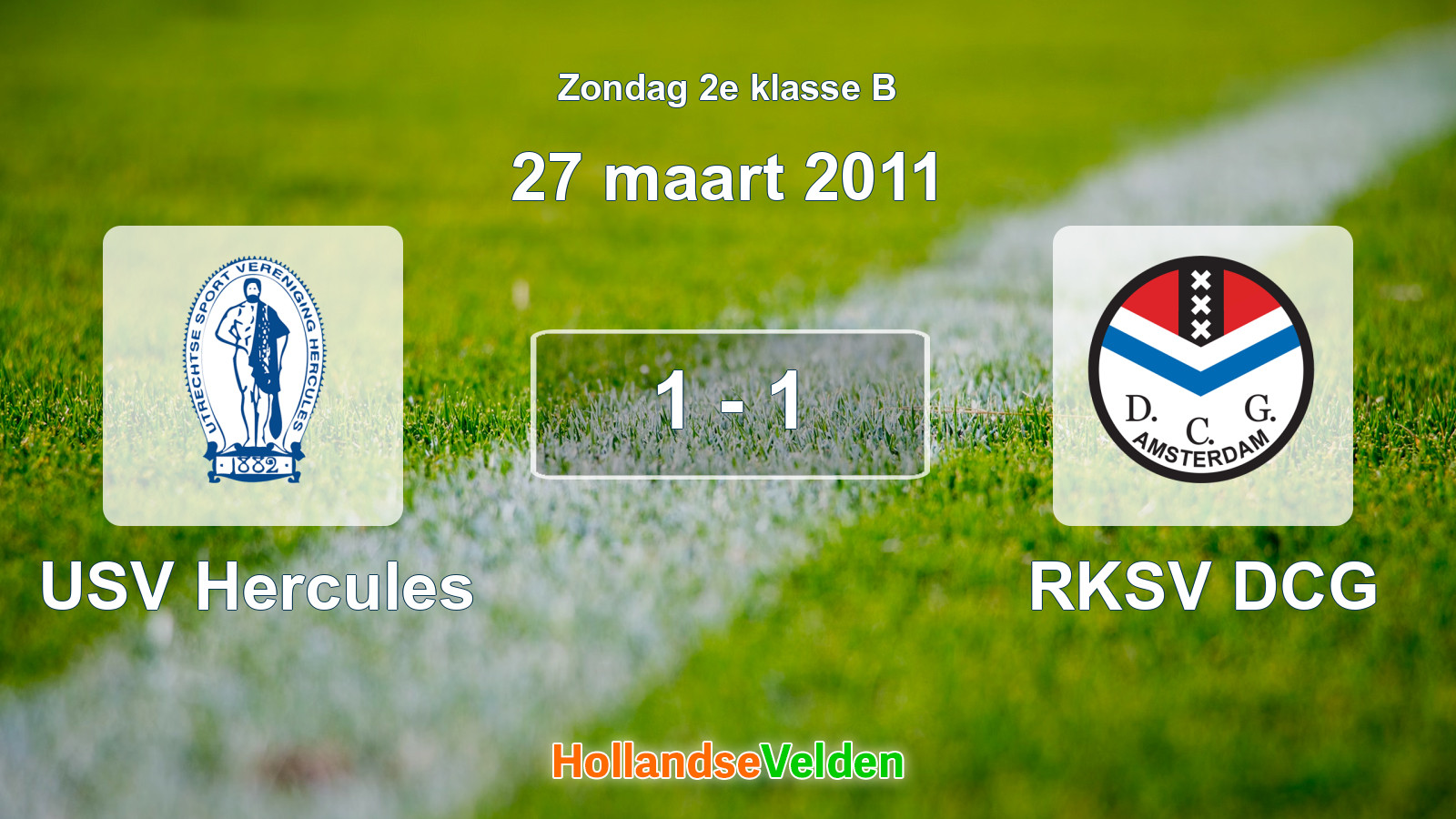 Gespeelde wedstrijd: USV Hercules - RKSV DCG 1 - 1 (27 maart 2011)