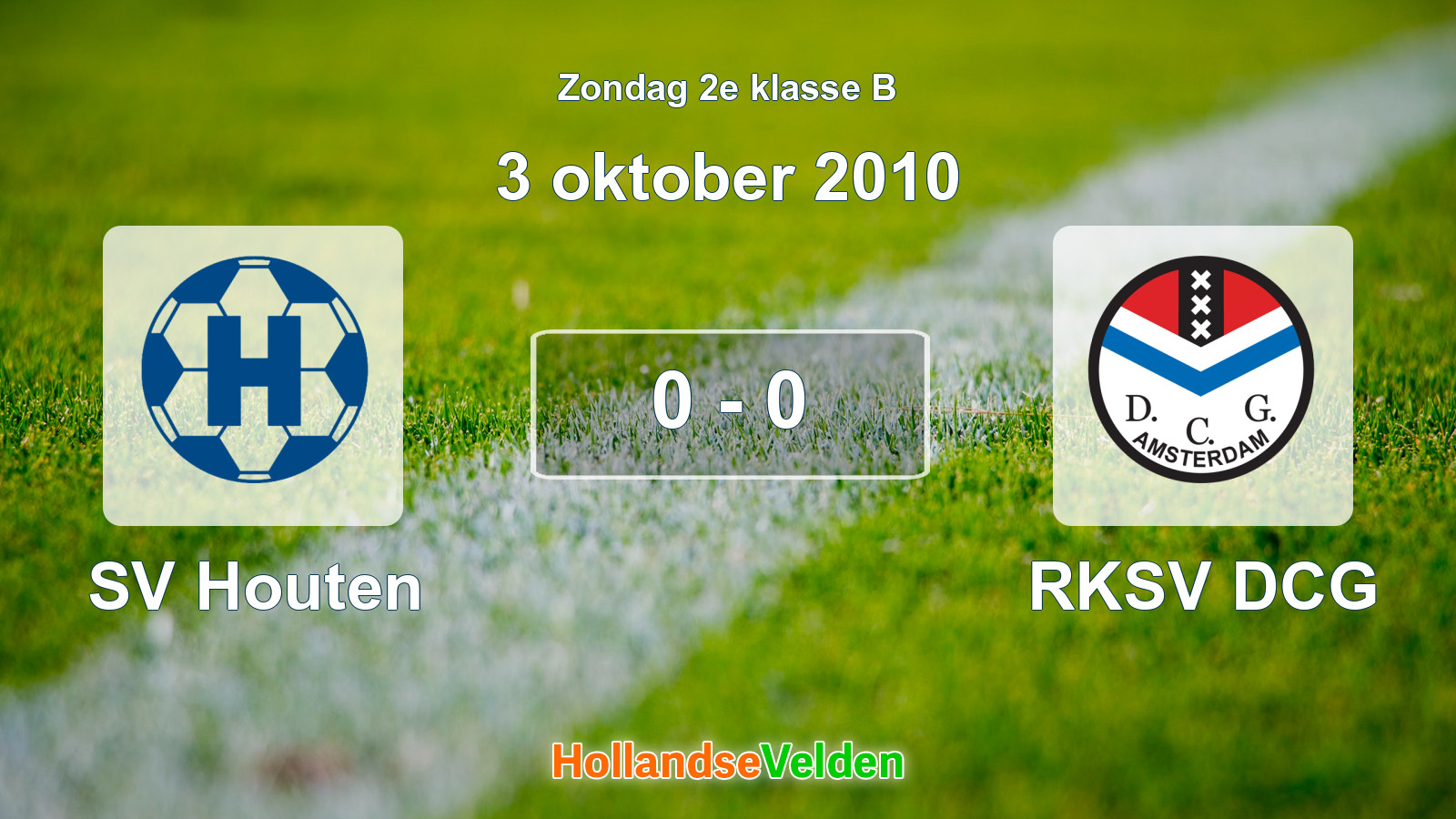 Gespeelde wedstrijd: SV Houten - RKSV DCG 0 - 0 (3 oktober 2010)