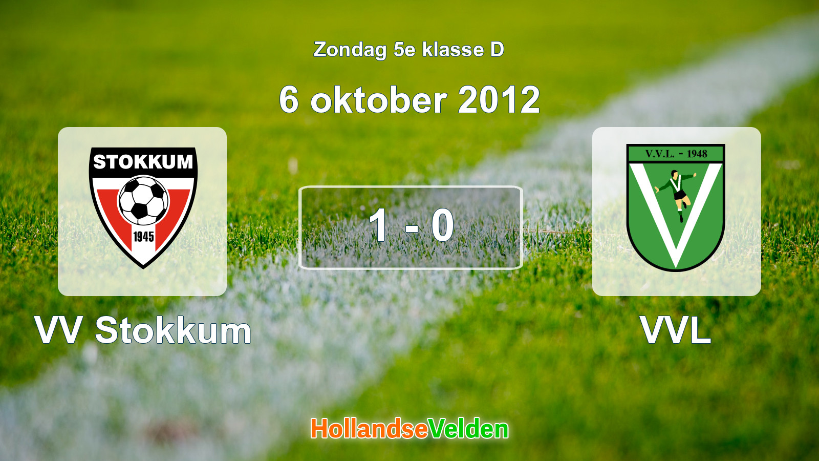 Gespeelde wedstrijd: VV Stokkum - VVL 1 - 0 (6 oktober 2012)