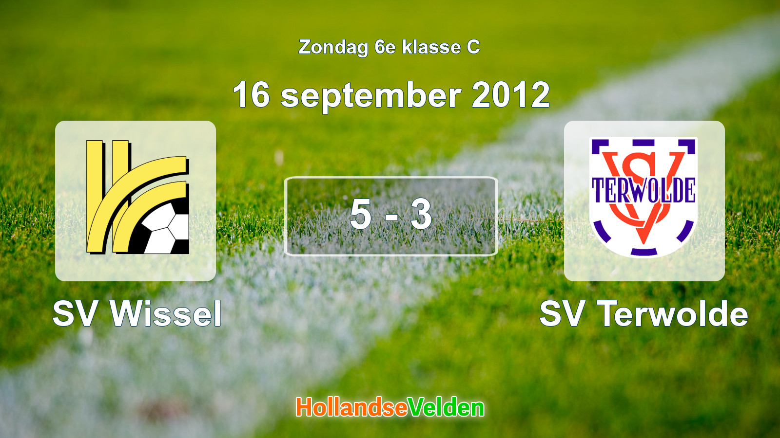 Gespeelde wedstrijd: SV Wissel - SV Terwolde 5 - 3 (16 september 2012)