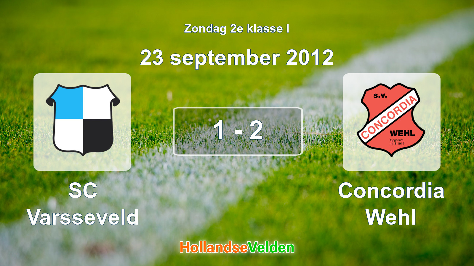 Gespeelde wedstrijd: SC Varsseveld - Concordia Wehl 1 - 2 (23 september 2012)
