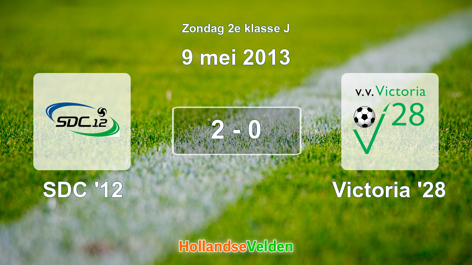 Gespeelde wedstrijd: SDC '12 - Victoria '28 2 - 0 (9 mei 2013)