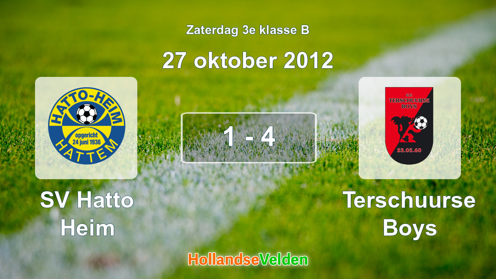 Gespeelde wedstrijd: SV Hatto Heim - Terschuurse Boys 1 - 4 (27 oktober 2012)