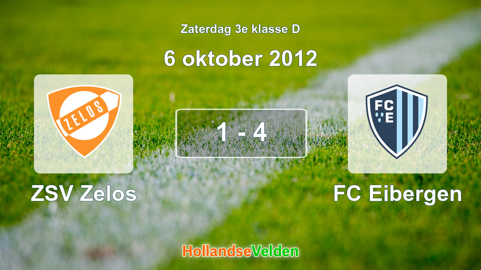 Gespeelde wedstrijd: ZSV Zelos - FC Eibergen 1 - 4 (6 oktober 2012)