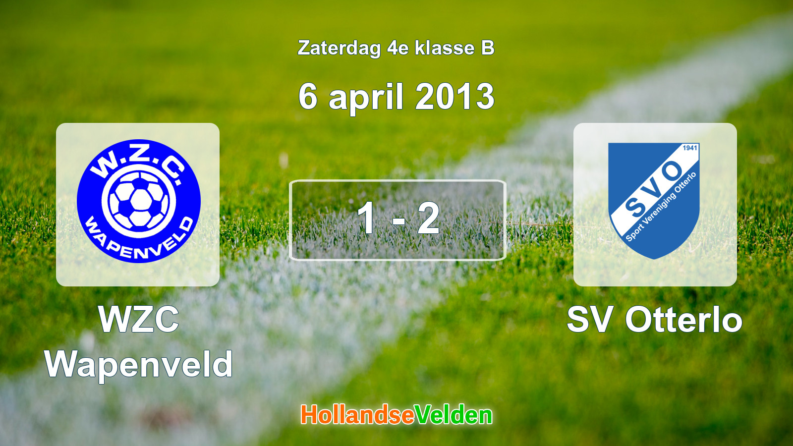 Gespeelde wedstrijd: WZC Wapenveld - SV Otterlo 1 - 2 (6 april 2013)