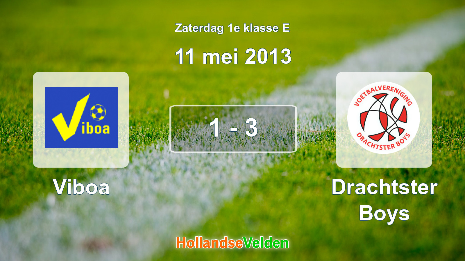 Gespeelde wedstrijd: Viboa - Drachtster Boys 1 - 3 (11 mei 2013)