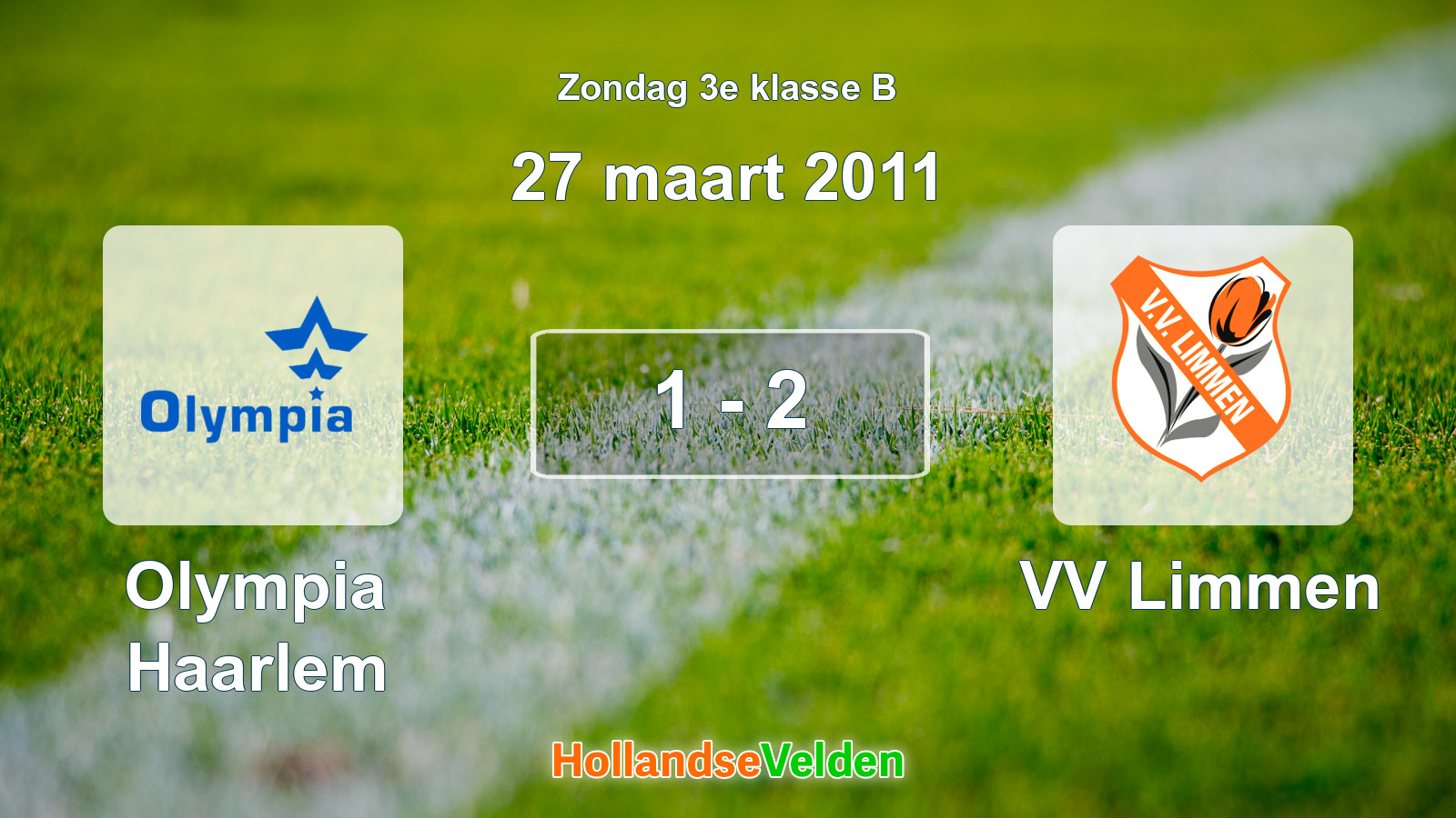 Gespeelde wedstrijd: Olympia Haarlem - VV Limmen 1 - 2 (27 maart 2011)