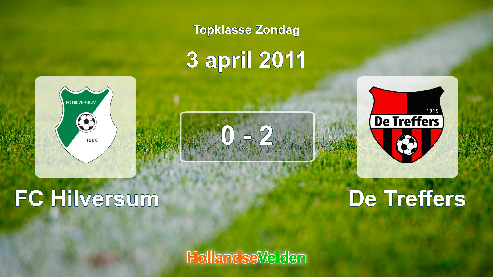 Gespeelde wedstrijd: FC Hilversum - De Treffers 0 - 2 (3 april 2011)