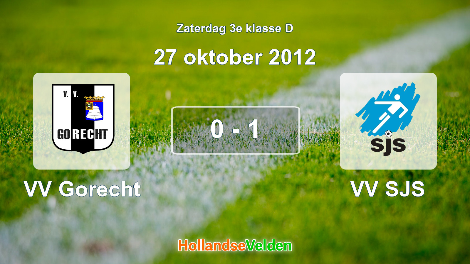 Gespeelde wedstrijd: VV Gorecht - VV SJS 0 - 1 (27 oktober 2012)