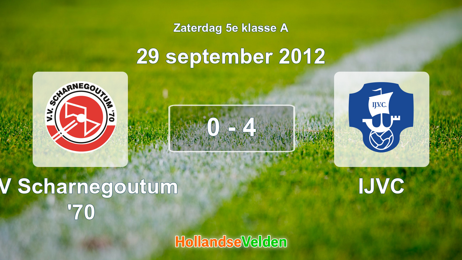 Gespeelde wedstrijd: VV Scharnegoutum '70 - IJVC 0 - 4 (29 september 2012)