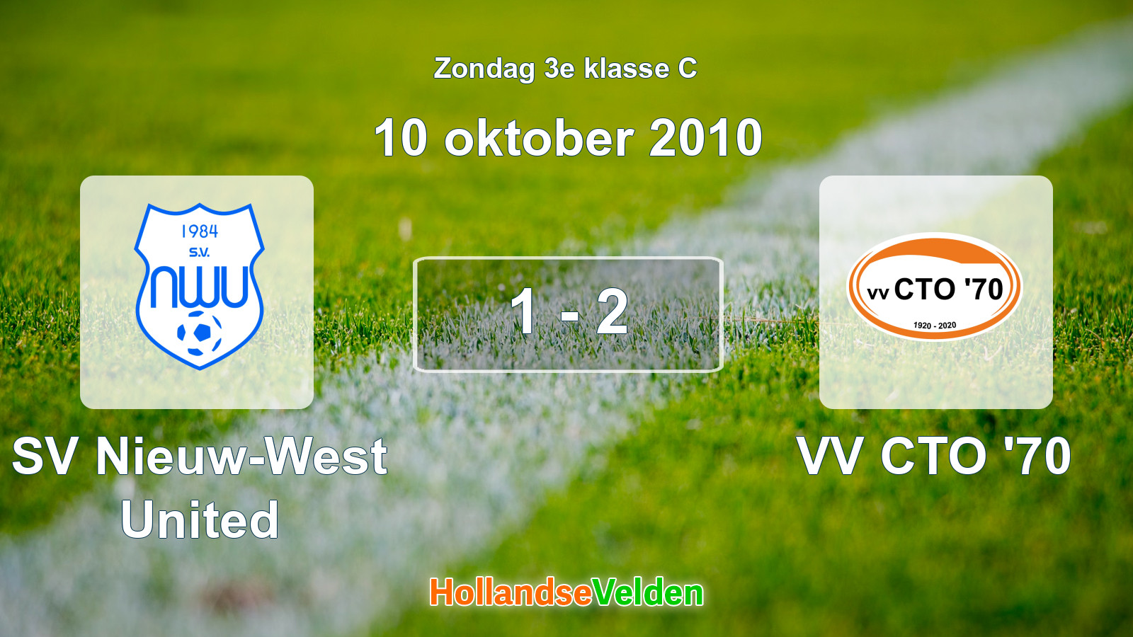 Gespeelde wedstrijd: SV Nieuw-West United - VV CTO '70 1 - 2 (10 oktober 2010)