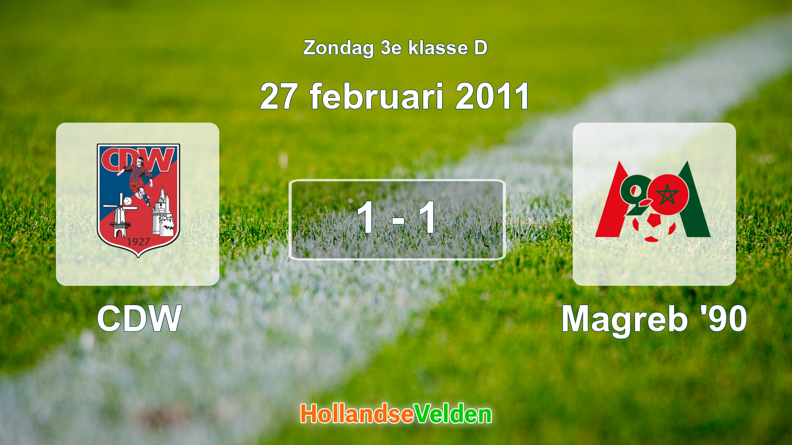 Gespeelde wedstrijd: CDW - Magreb '90 1 - 1 (27 februari 2011)