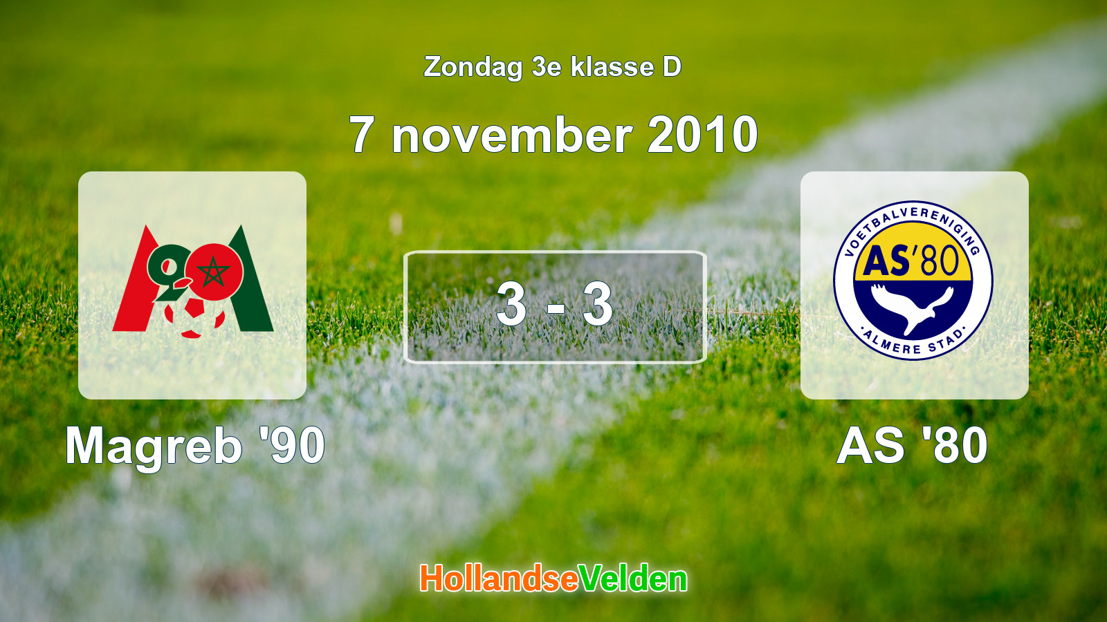 Gespeelde wedstrijd: Magreb '90 - AS '80 3 - 3 (7 november 2010)