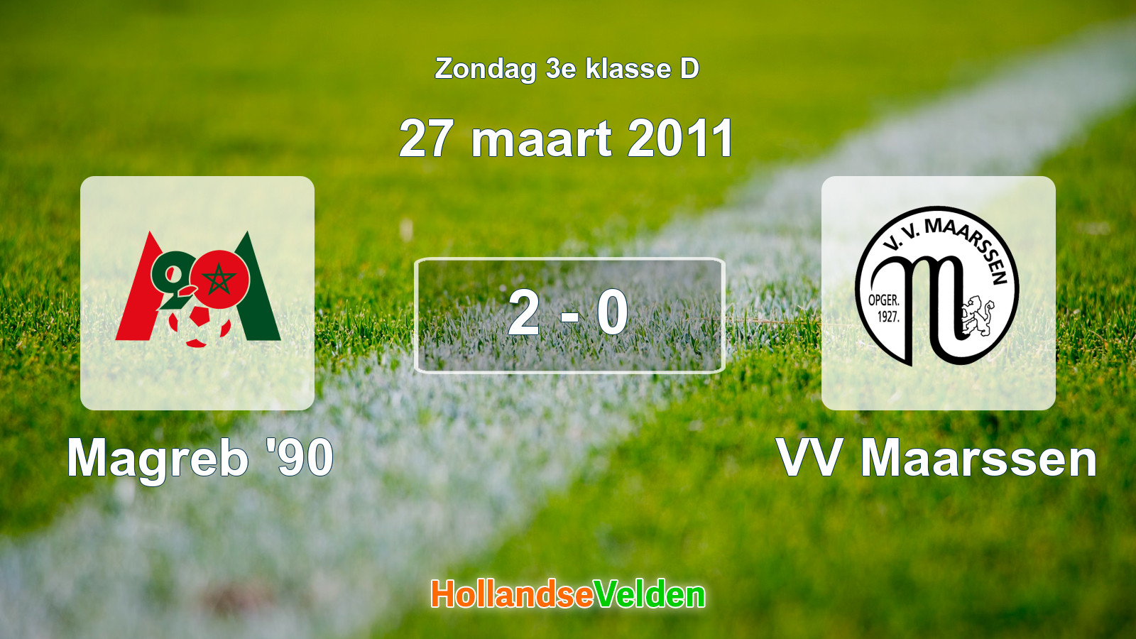 Gespeelde wedstrijd: Magreb '90 - VV Maarssen 2 - 0 (27 maart 2011)