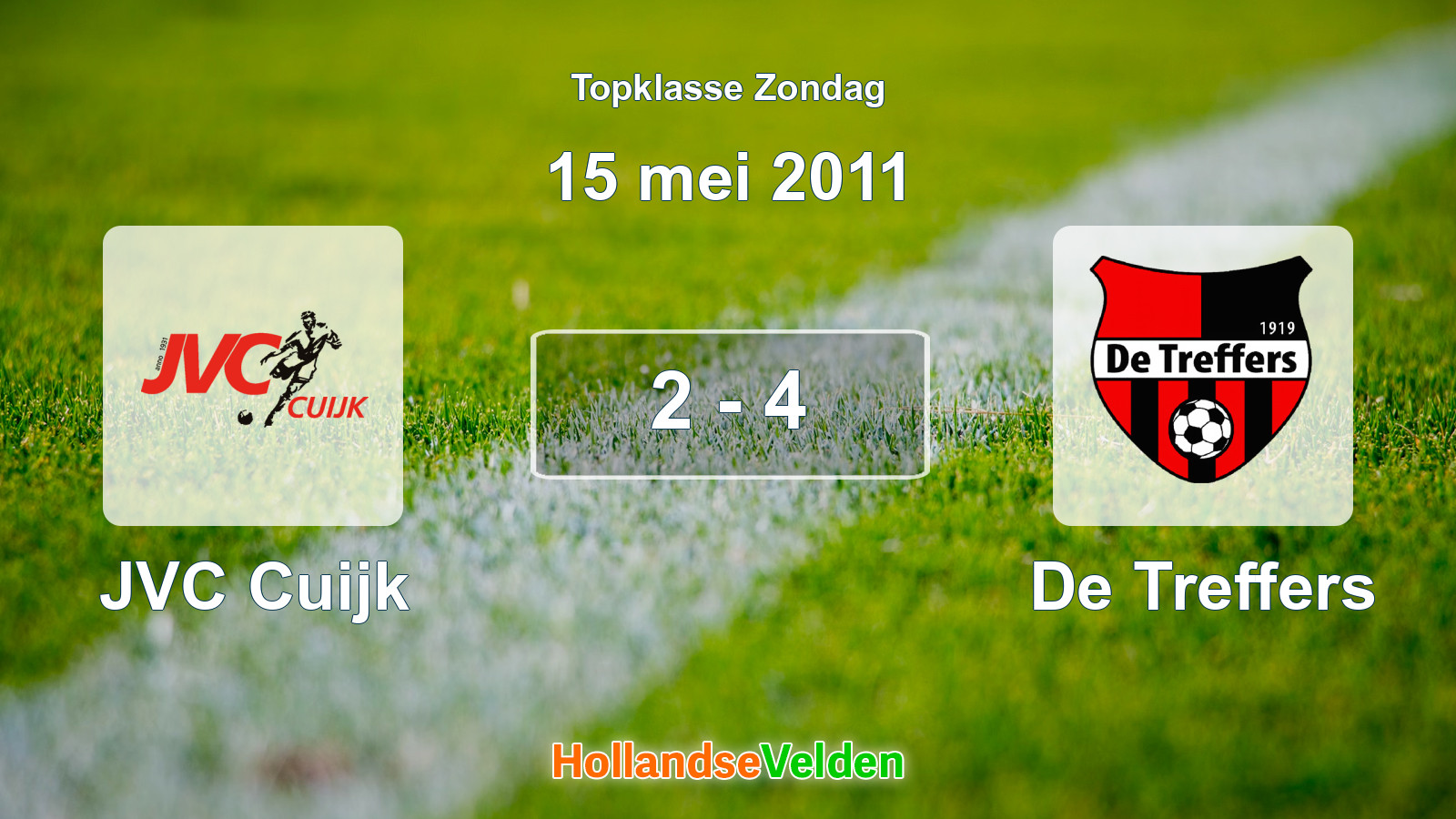 Gespeelde wedstrijd: JVC Cuijk - De Treffers 2 - 4 (15 mei 2011)