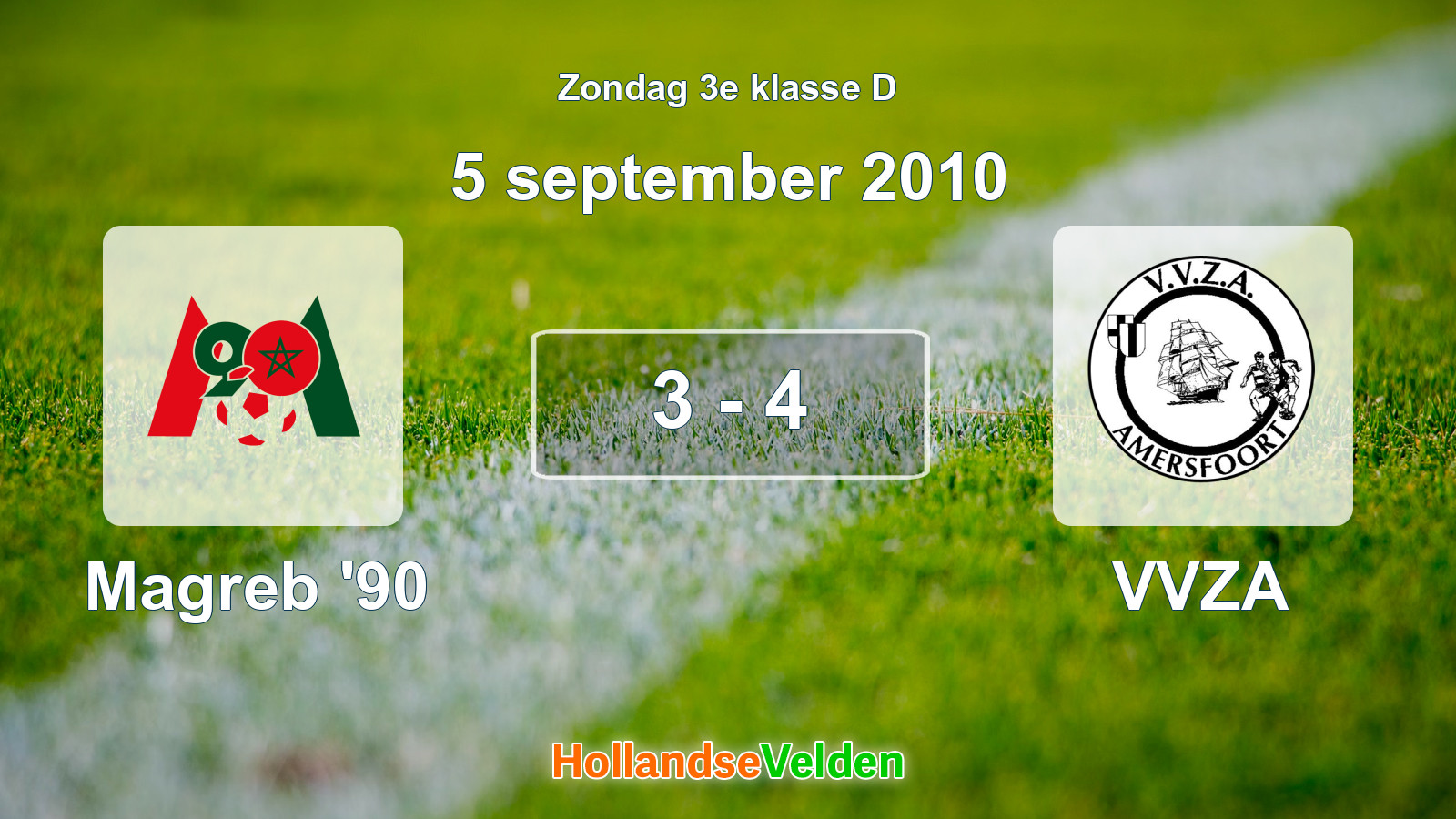Gespeelde wedstrijd: Magreb '90 - VVZA 3 - 4 (5 september 2010)