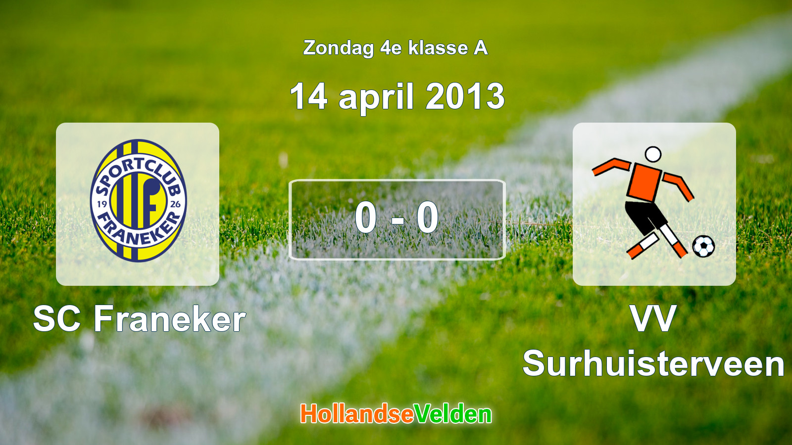 Gespeelde wedstrijd: SC Franeker - VV Surhuisterveen 0 - 0 (14 april 2013)