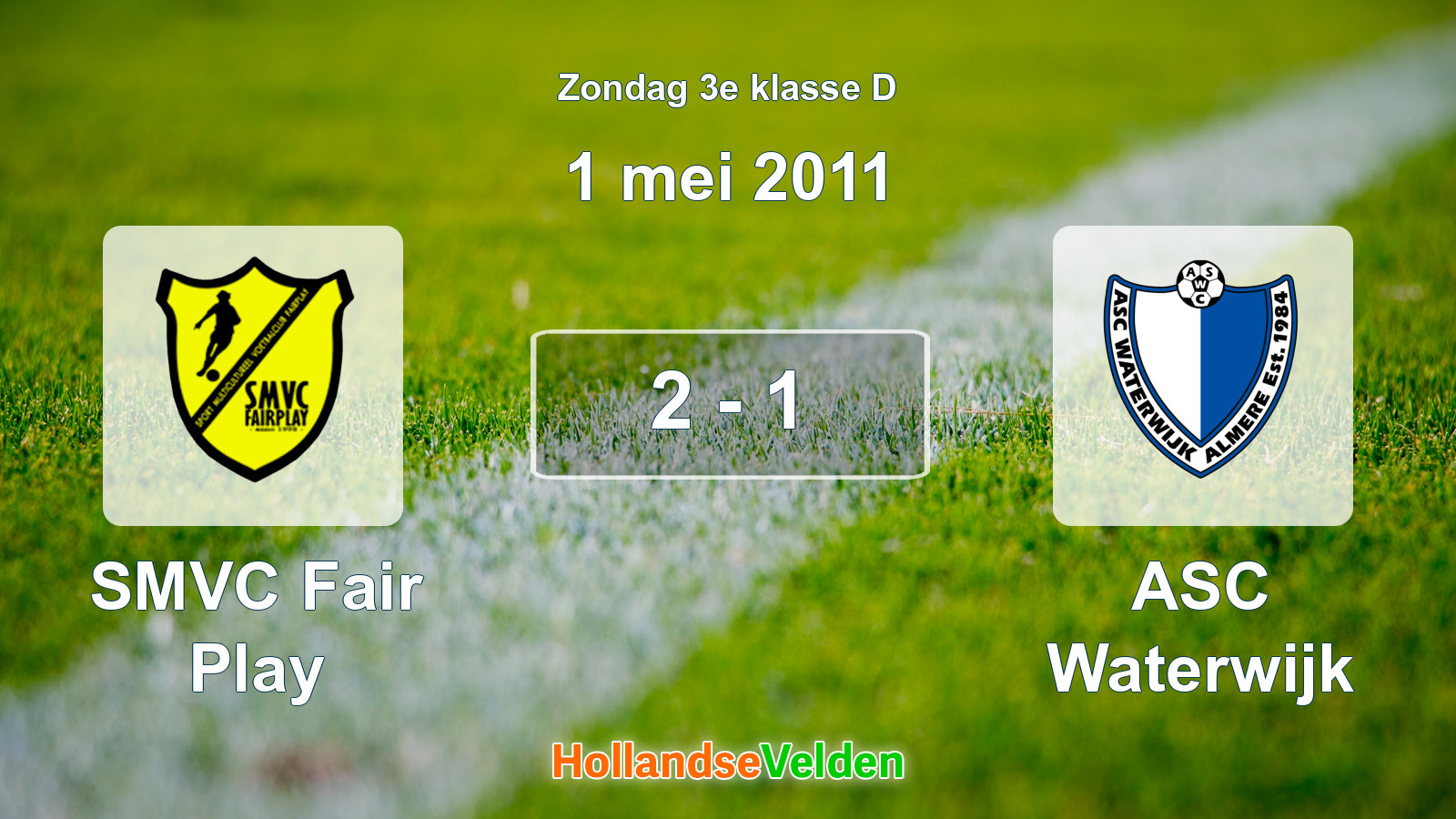 Gespeelde wedstrijd: SMVC Fair Play - ASC Waterwijk 2 - 1 (1 mei 2011)
