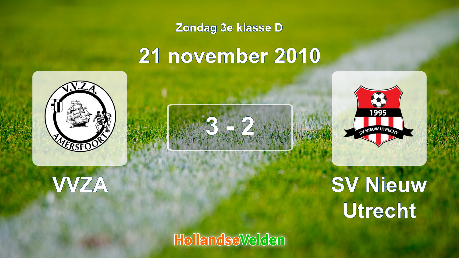 Gespeelde wedstrijd: VVZA - SV Nieuw Utrecht 3 - 2 (21 november 2010)