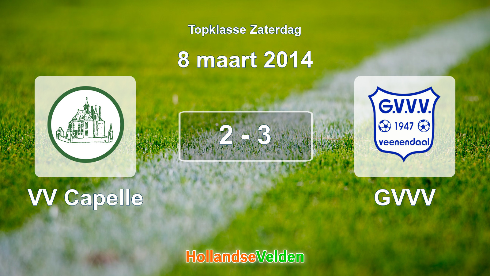 Gespeelde wedstrijd: VV Capelle - GVVV 2 - 3 (8 maart 2014)