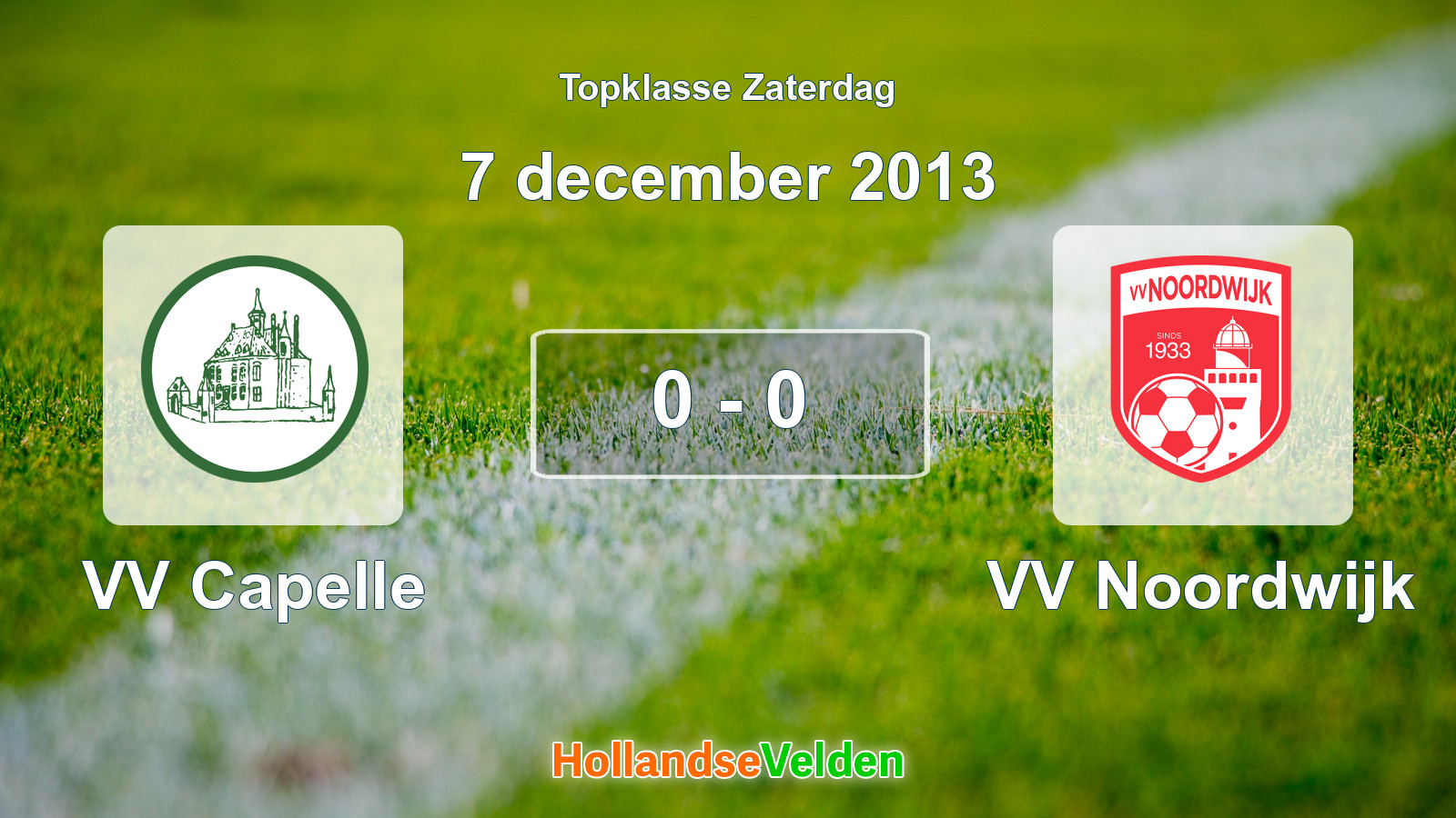 Gespeelde wedstrijd: VV Capelle - VV Noordwijk 0 - 0 (7 december 2013)