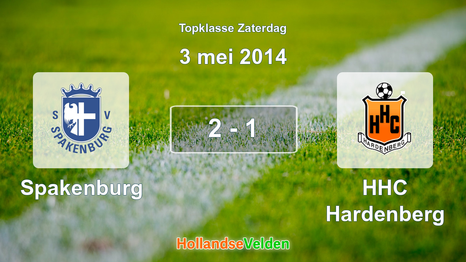 Gespeelde wedstrijd: Spakenburg - HHC Hardenberg 2 - 1 (3 mei 2014)