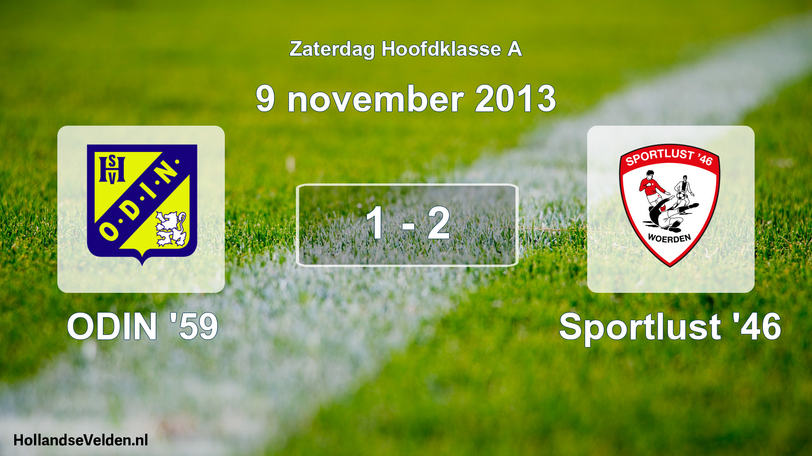 Gespeelde wedstrijd: ODIN '59 - Sportlust '46 1 - 2 (9 november 2013)