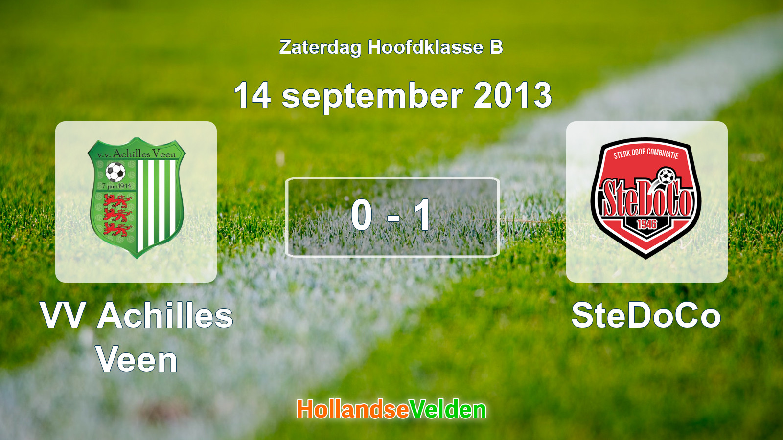 Gespeelde wedstrijd: VV Achilles Veen - SteDoCo 0 - 1 (14 september 2013)
