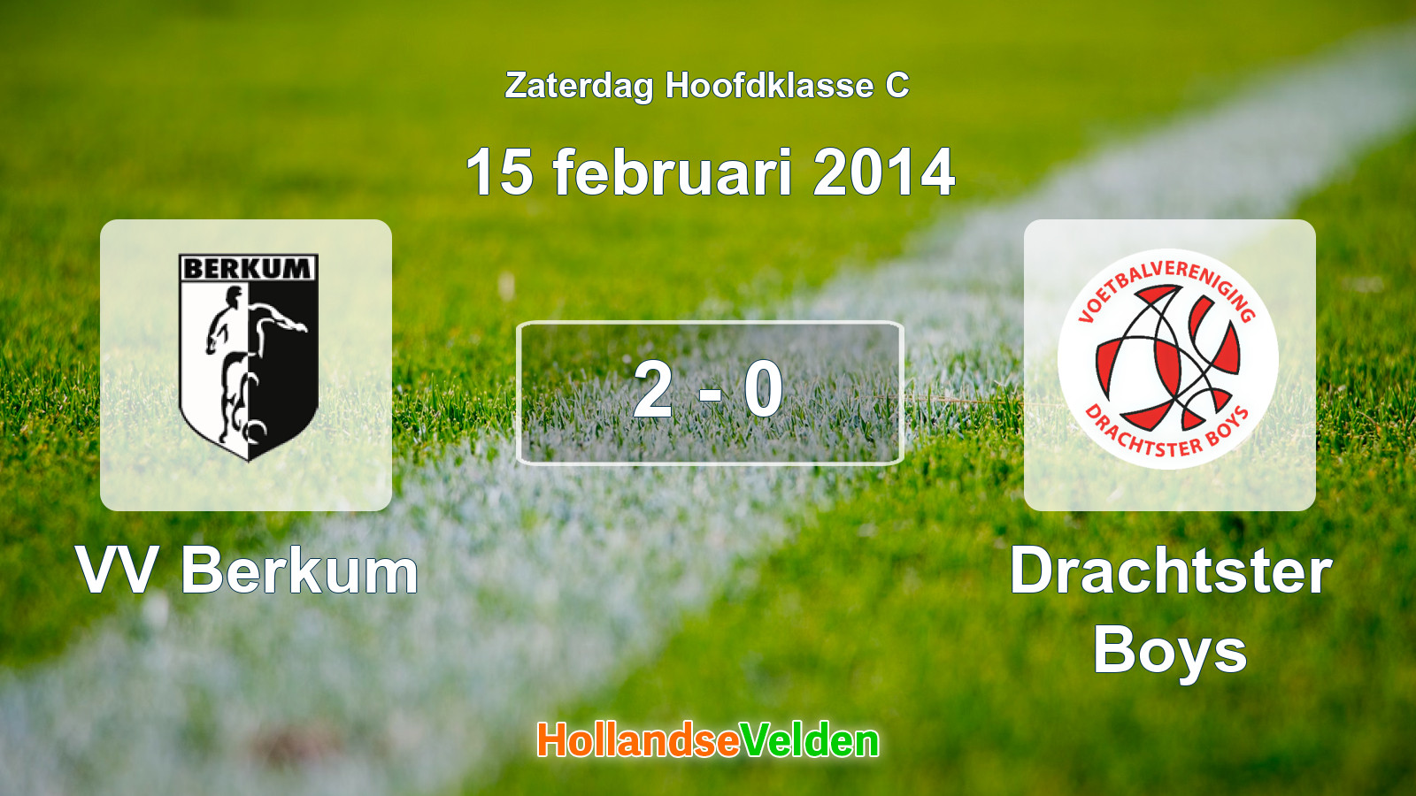 Gespeelde wedstrijd: VV Berkum - Drachtster Boys 2 - 0 (15 februari 2014)