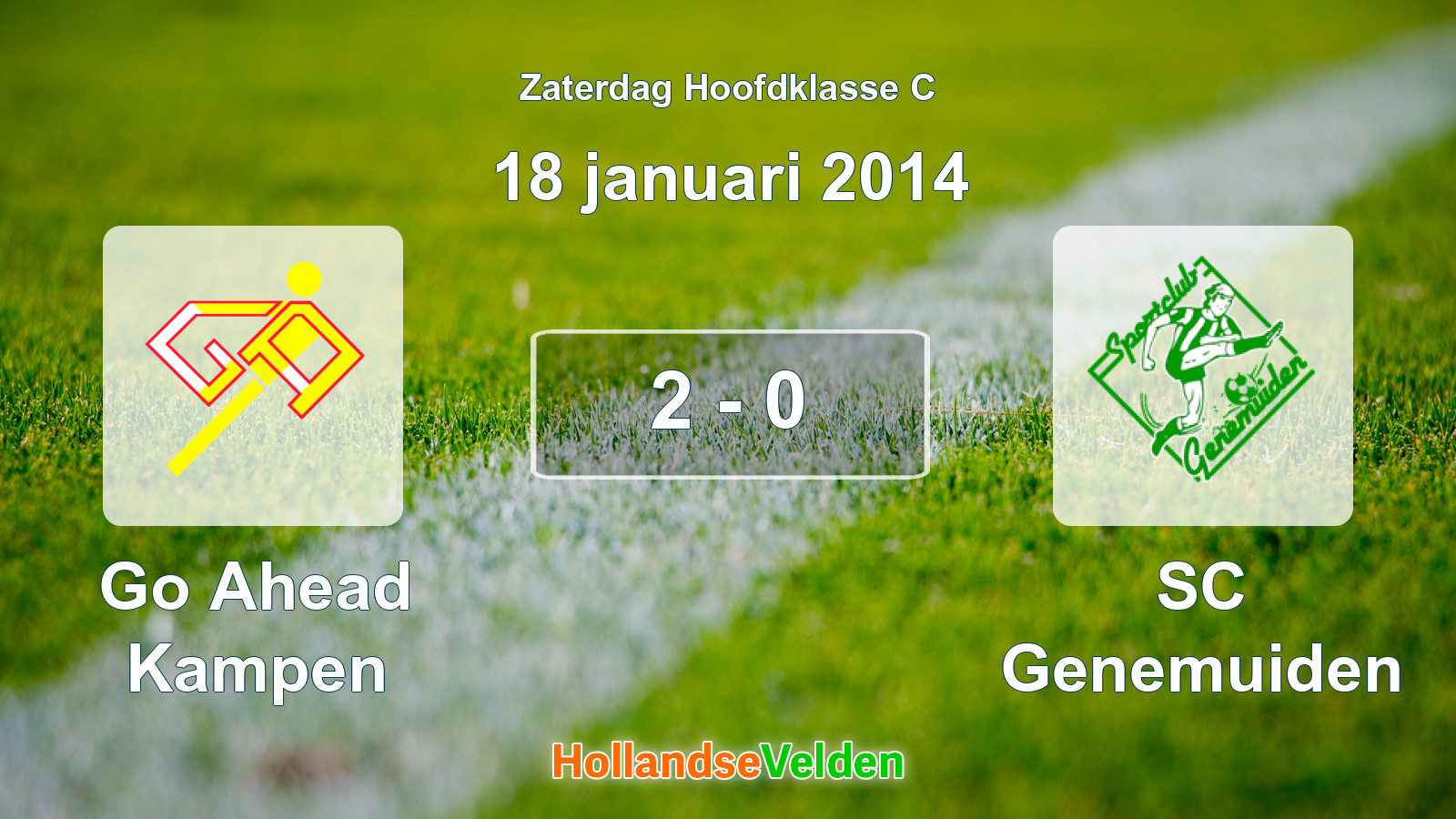 Gespeelde wedstrijd: Go Ahead Kampen - SC Genemuiden 2 - 0 (18 januari 2014)