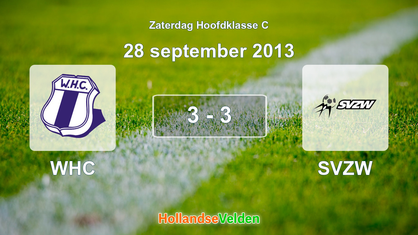 Gespeelde wedstrijd: WHC - SVZW 3 - 3 (28 september 2013)