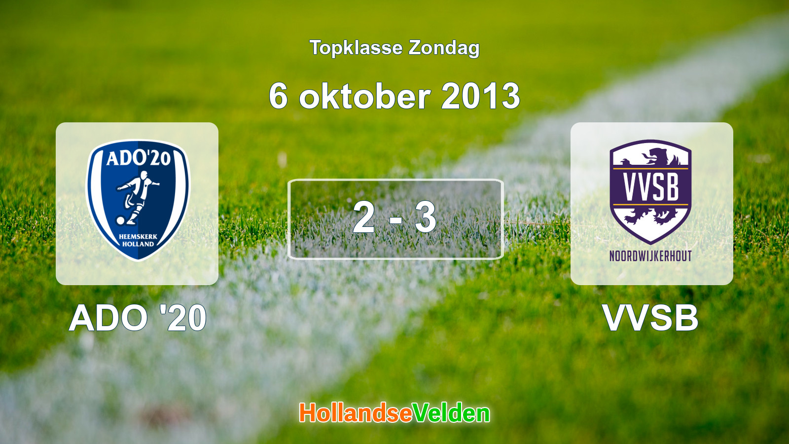 Gespeelde wedstrijd: ADO '20 - VVSB 2 - 3 (6 oktober 2013)