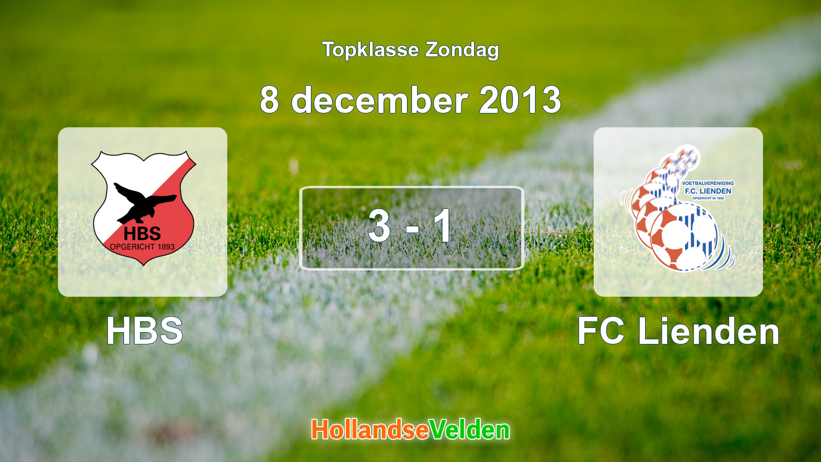 Gespeelde wedstrijd: HBS - FC Lienden 3 - 1 (8 december 2013)