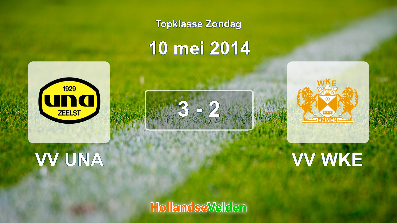 Gespeelde wedstrijd: VV UNA - VV WKE 3 - 2 (10 mei 2014)